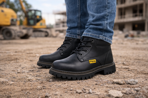 Bota De Trabajo De Piel Con Casquillo De Acero PMA MOD. 136