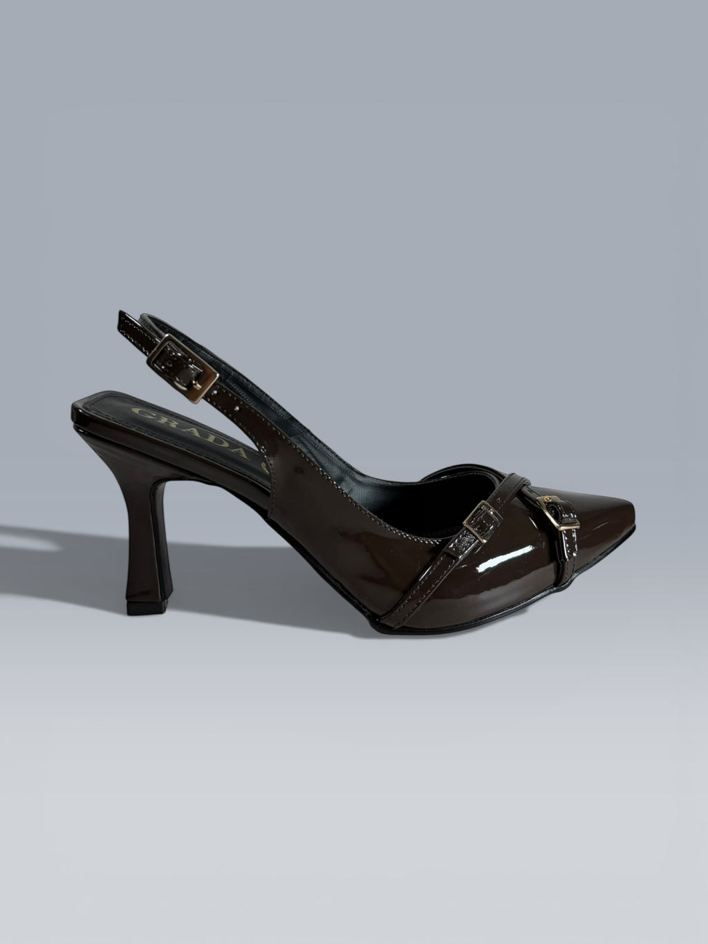 Zapato Tacon Moda  Mod.marietta Doble Hebilla Cruzado