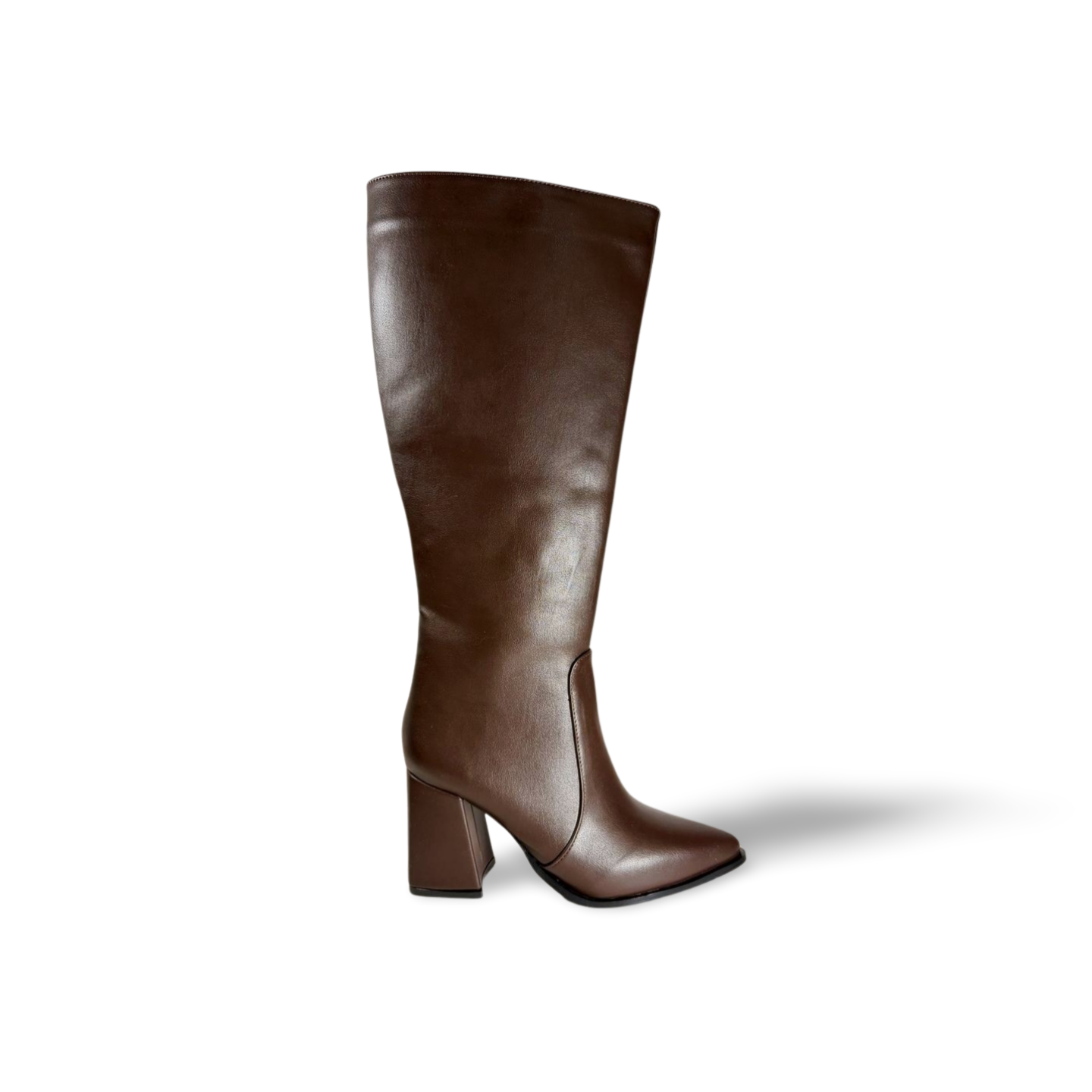 Bota Larga Para Mujer Tacón Cuadrado Elegante  Mod. España