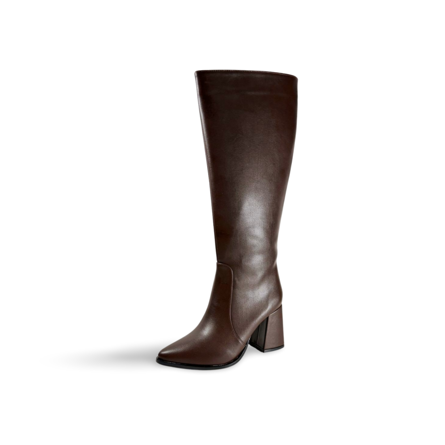 Bota Larga Para Mujer Tacón Cuadrado Elegante  Mod. España