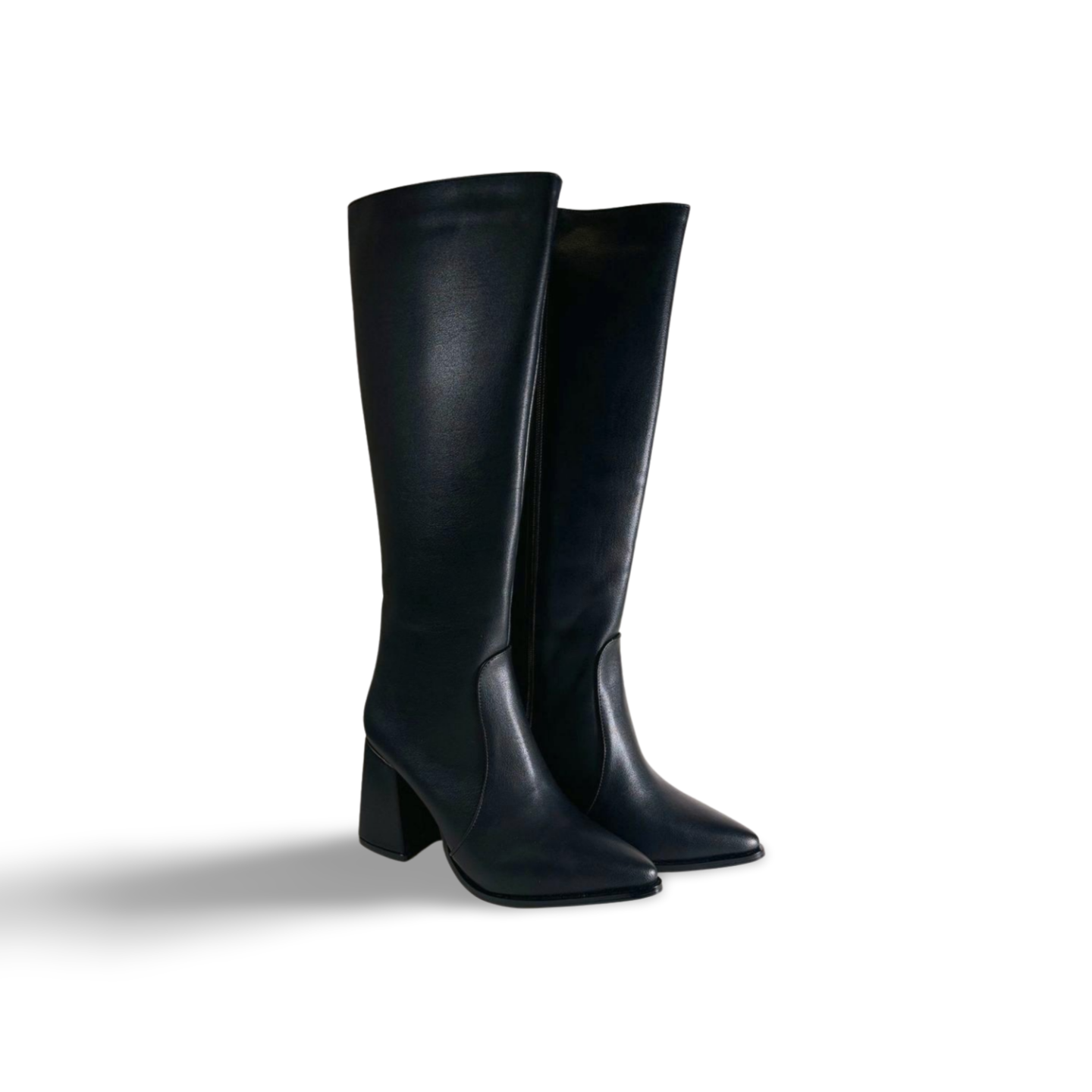 Bota Larga Para Mujer Tacón Cuadrado Elegante  Mod. España