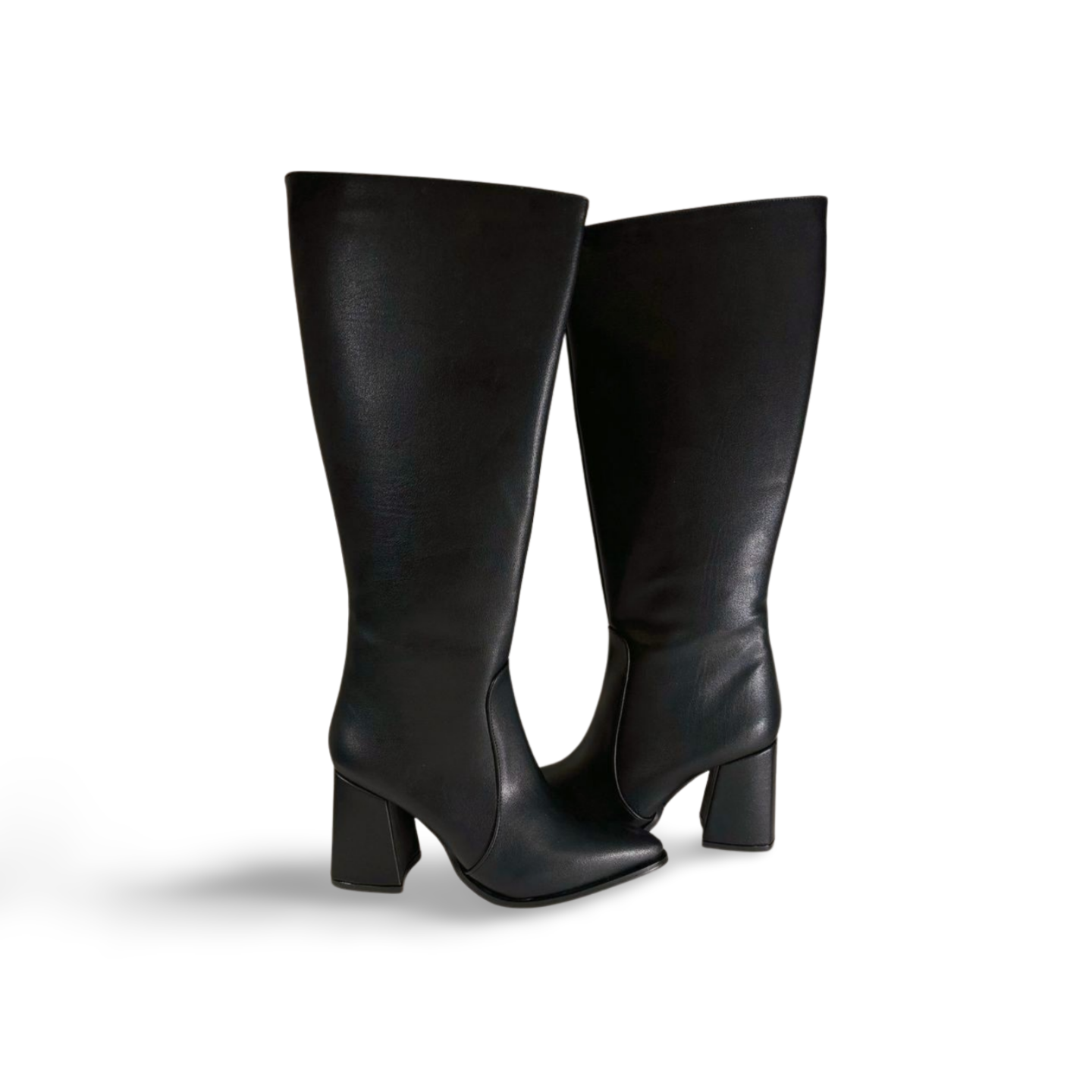 Bota Larga Para Mujer Tacón Cuadrado Elegante  Mod. España