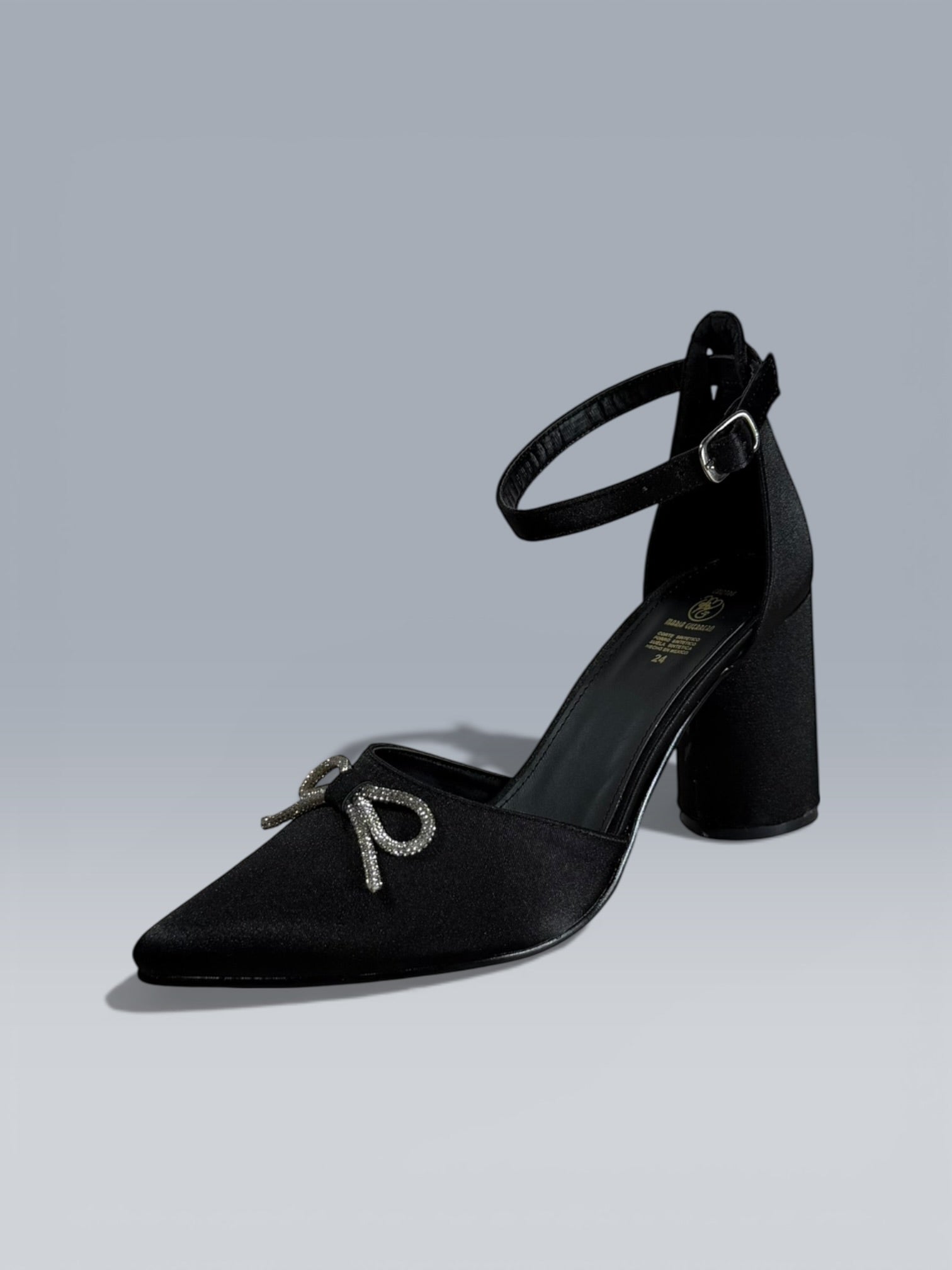 Zapatilla Con Brillos Elegante Con Moño Mo-219